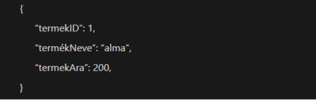 a JSON egy kulcs-érték párosokból felépülő objektum